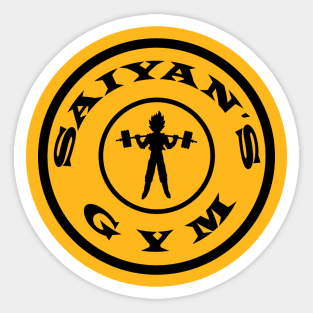 Saiyan´s gym black- dragonball super Sticker